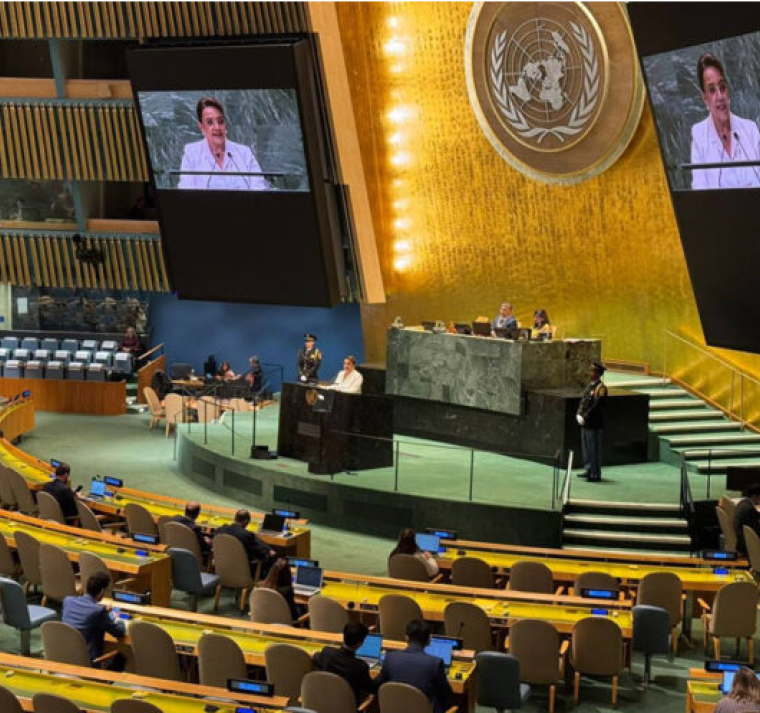 Xiomara Castro reafirma en ONU amenaza de golpe de Estado y acusa a poderosos de oponerse a cambios